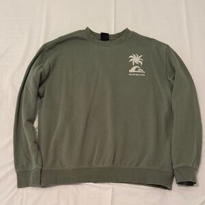 Quiksilver Men's Green Crewneck Sweatshirt